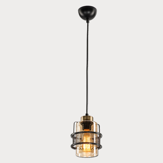 Modelight Grande Metal Yuvarlak Tekli Modern Sarkıt Siyah 