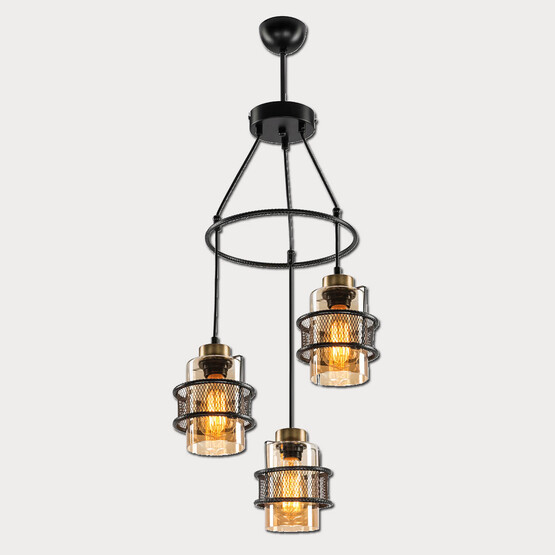 Modelight Grande Modern 3'lü Silindir Sarkıt Avize 
