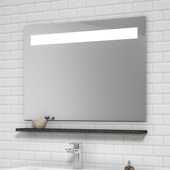 Bonitobagno Moda Aynalı 80 cm Banyo Dolabı Üst Modül Siyah
