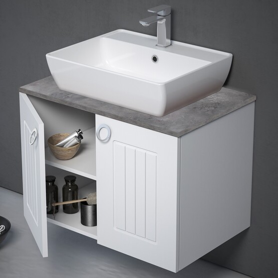 Bonitobagno Adda 75 cm Banyo Dolabı Alt Modül Beyaz