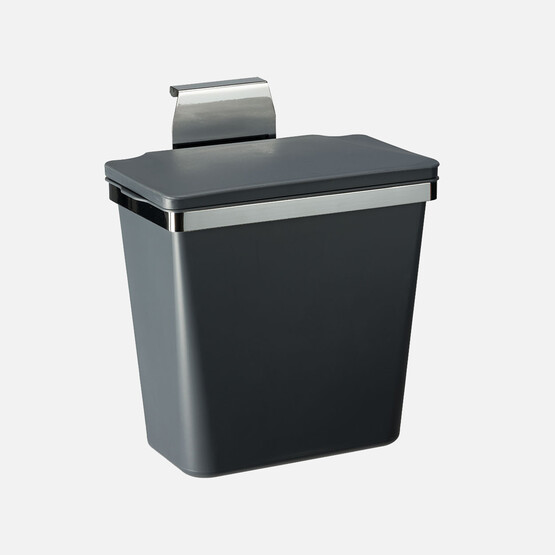 Pelikan Metal Askılı  Plastik Çöp Kovası Antrasit 11Lt 