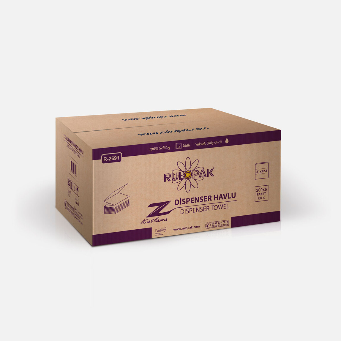    Rulopak Z Katlı Havlu 200x6 Paket  