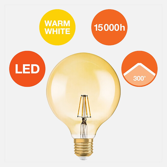 Osram Globe 7 W Sarı Klasik E27 Duy Led Ampul  
