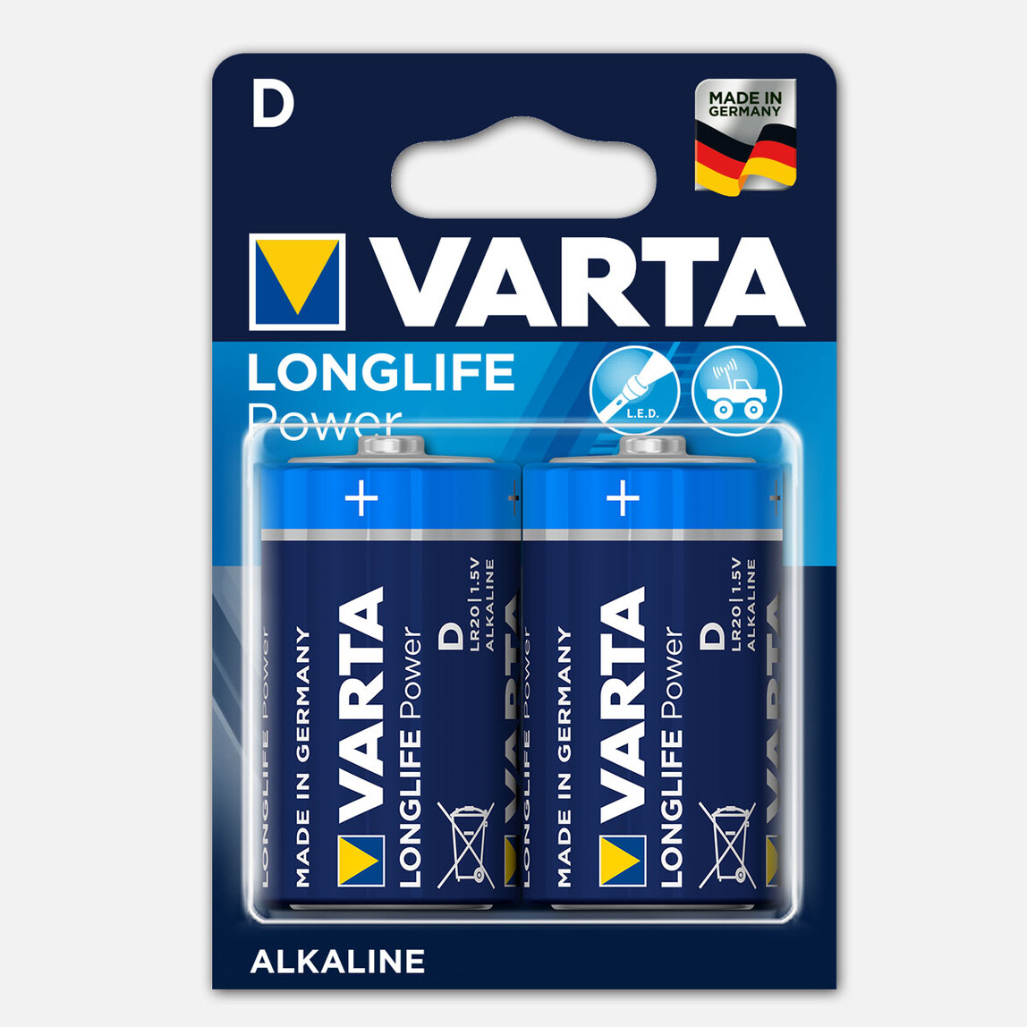    Varta Longlife Power  2 D Alkalin Pil  