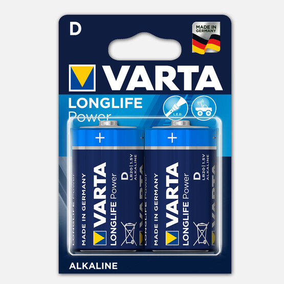 Varta Longlife Power  2 D Alkalin Pil 