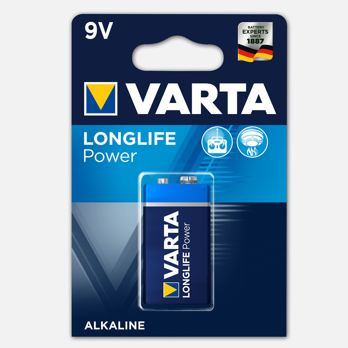    Varta Longlife Power 1 X 9 V Alkalin Pil  