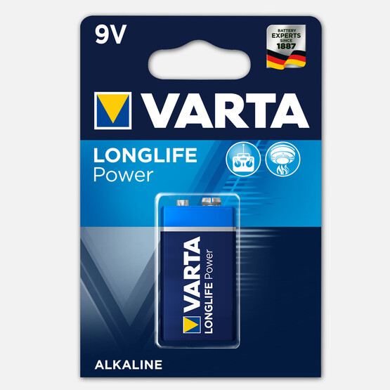 Varta Longlife Power 1 X 9 V Alkalin Pil 