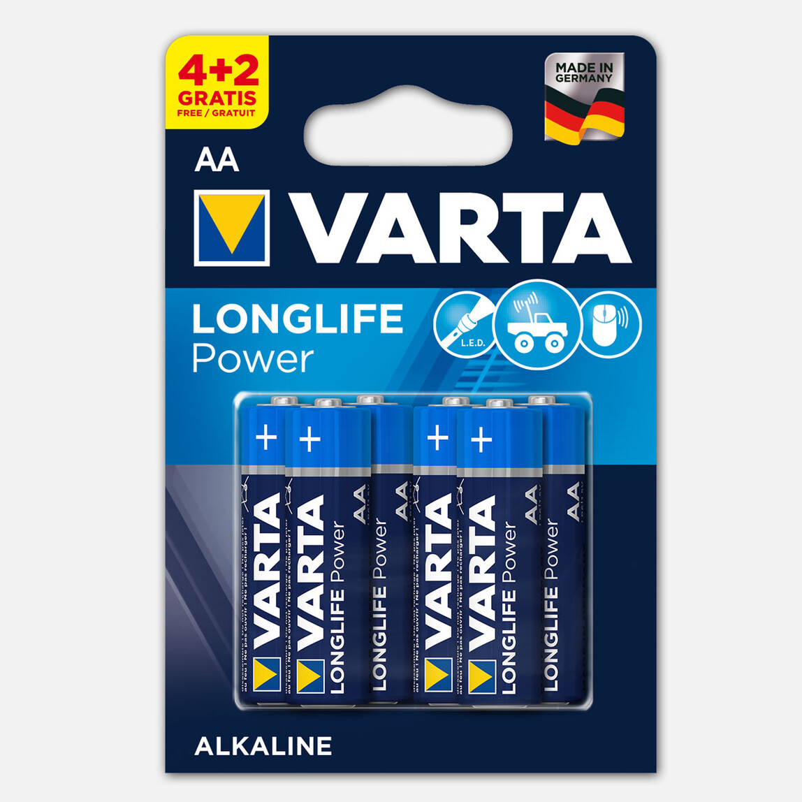    Varta Longlife Power  4+2 AA Alkalin Pil  