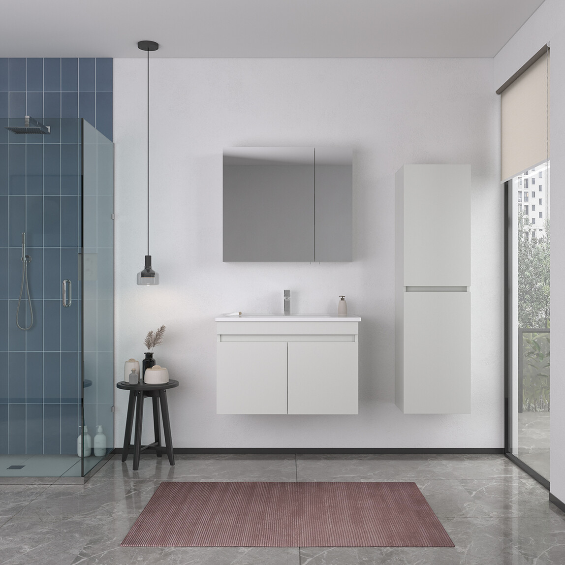    Bonitobagno Capri 80 cm Banyo Dolabı Alt Modül Beyaz 