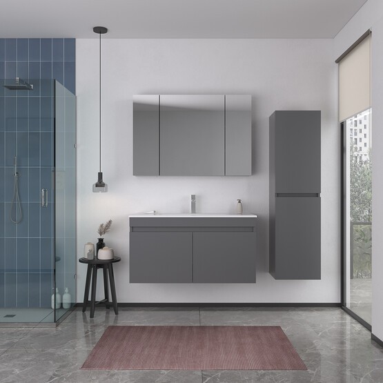 Bonitobagno Capri Aynalı 100 cm Üst Modül Banyo Dolabı