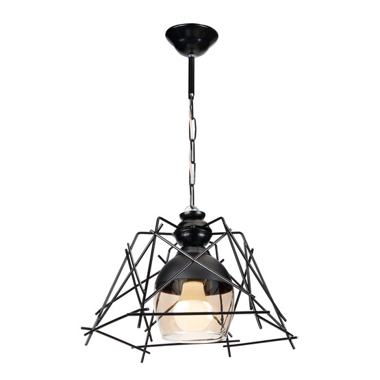 Modelight Ekin Metal Asimetrik Tekli Modern Sarkıt Siyah 
