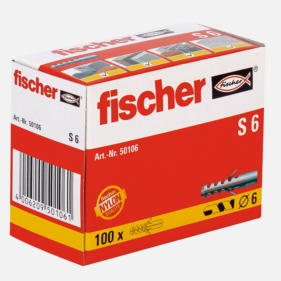    Fischer Dübel S6   