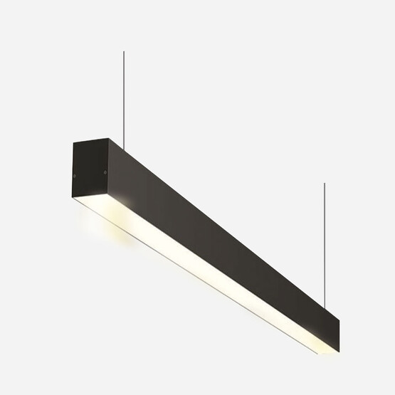 Dlc 120 cm 4000K Profil Plastik Dikdörtgen Tekli Modern Ledli Sarkıt Antrasit 4000K  