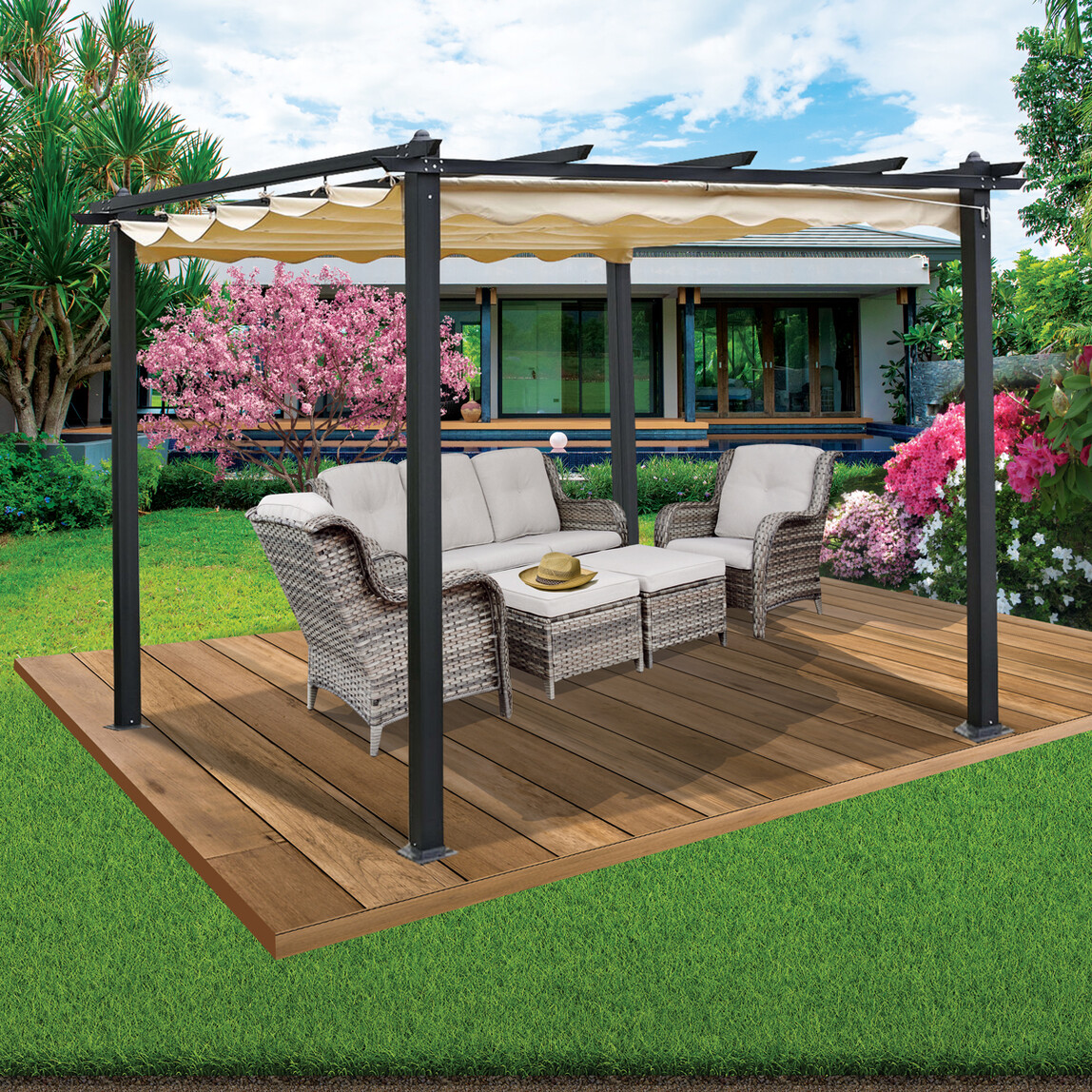    Sunfun Steel Gazebo Parti Çadırı Bej  