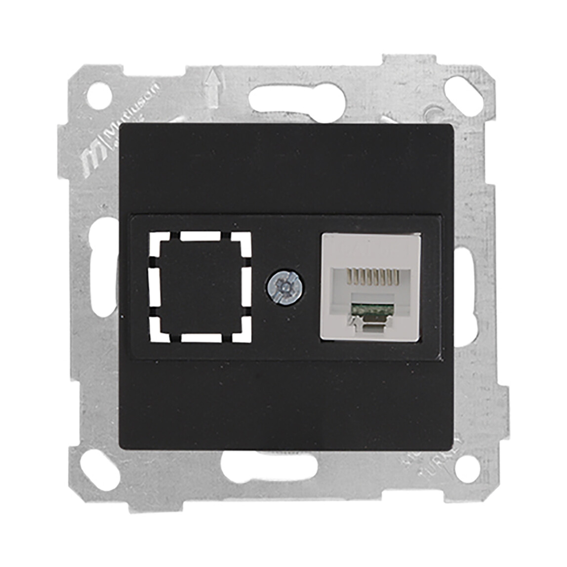    Mutlusan Rita Mekanizmalı Tuş Data Prizi 1*Rj45 (Cat6) Siyah  
