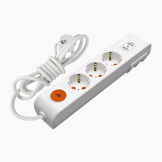 Mutlusan Ri-Tech 3'lü Usb Anahtarlı Topraklı Grup Priz Çocuk Korumalı Klemensli 2metre 
