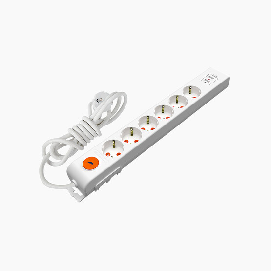 Mutlusan Ri-Tech 6'lı Usb Anahtarlı Topraklı Grup Priz Çocuk Korumalı Klemensli 2 m 