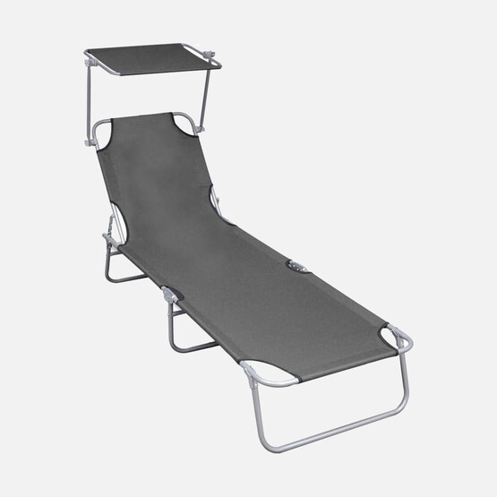 Sunfun Metal Katlanabilir Şezlong Gri 