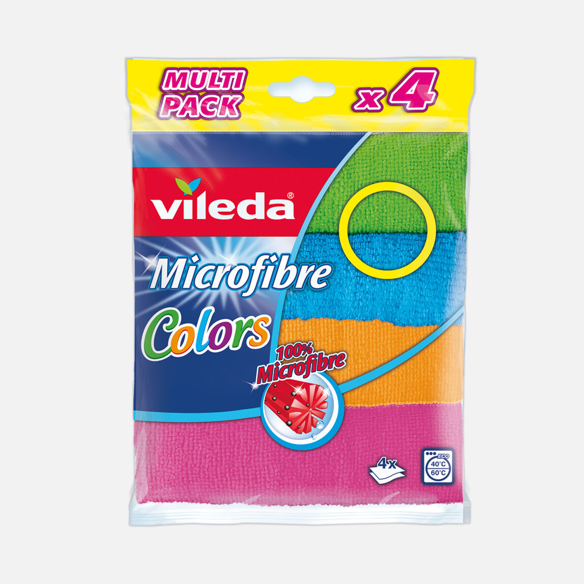    Vileda Mikfofiber Colors 4'lü  