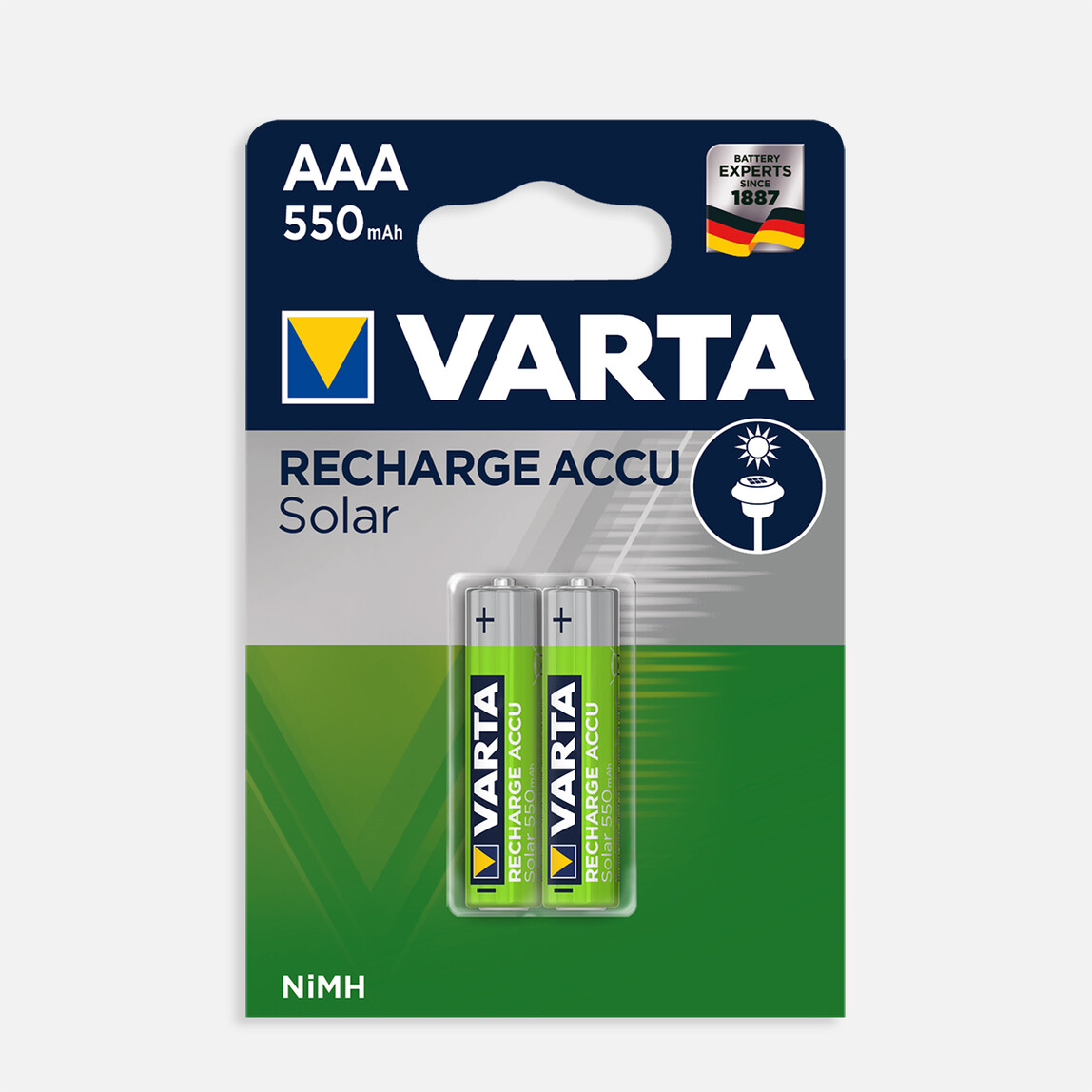    Varta 2'li Şarjlı Solar Pil  