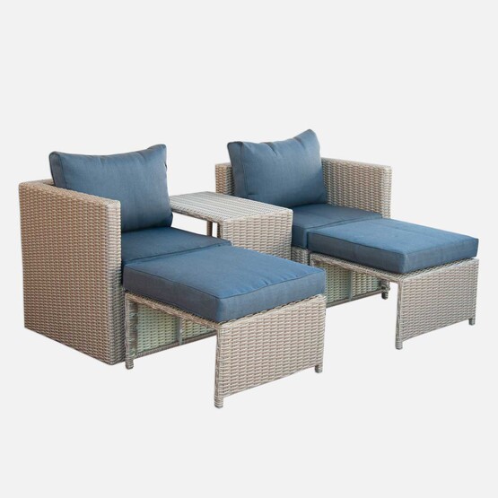 Sunfun Side Rattan Oturma Grubu Bej 