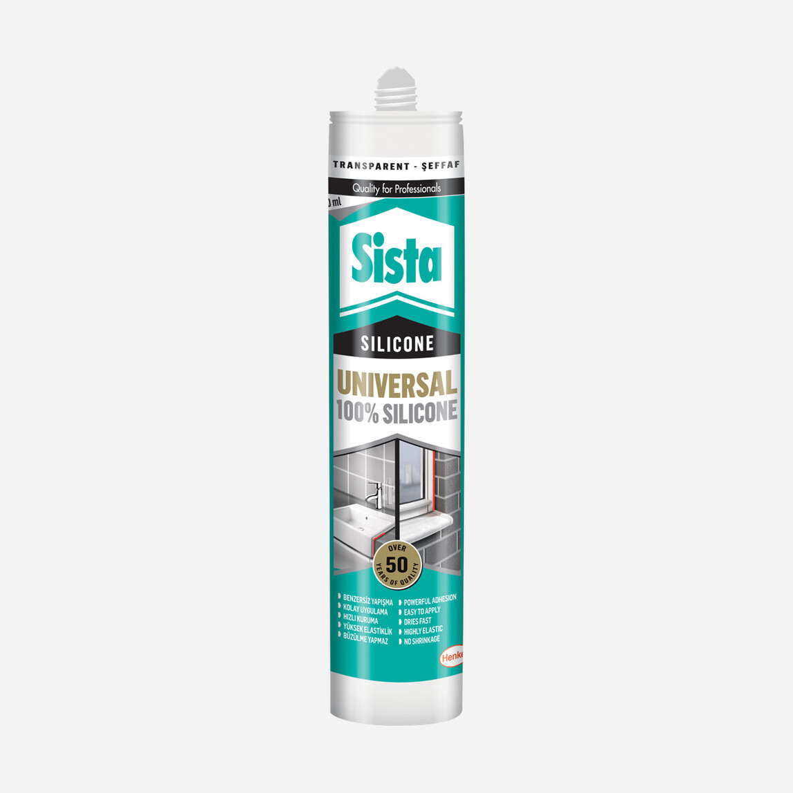    Sista Universal %100 Silikon Şeffaf 280 ml 