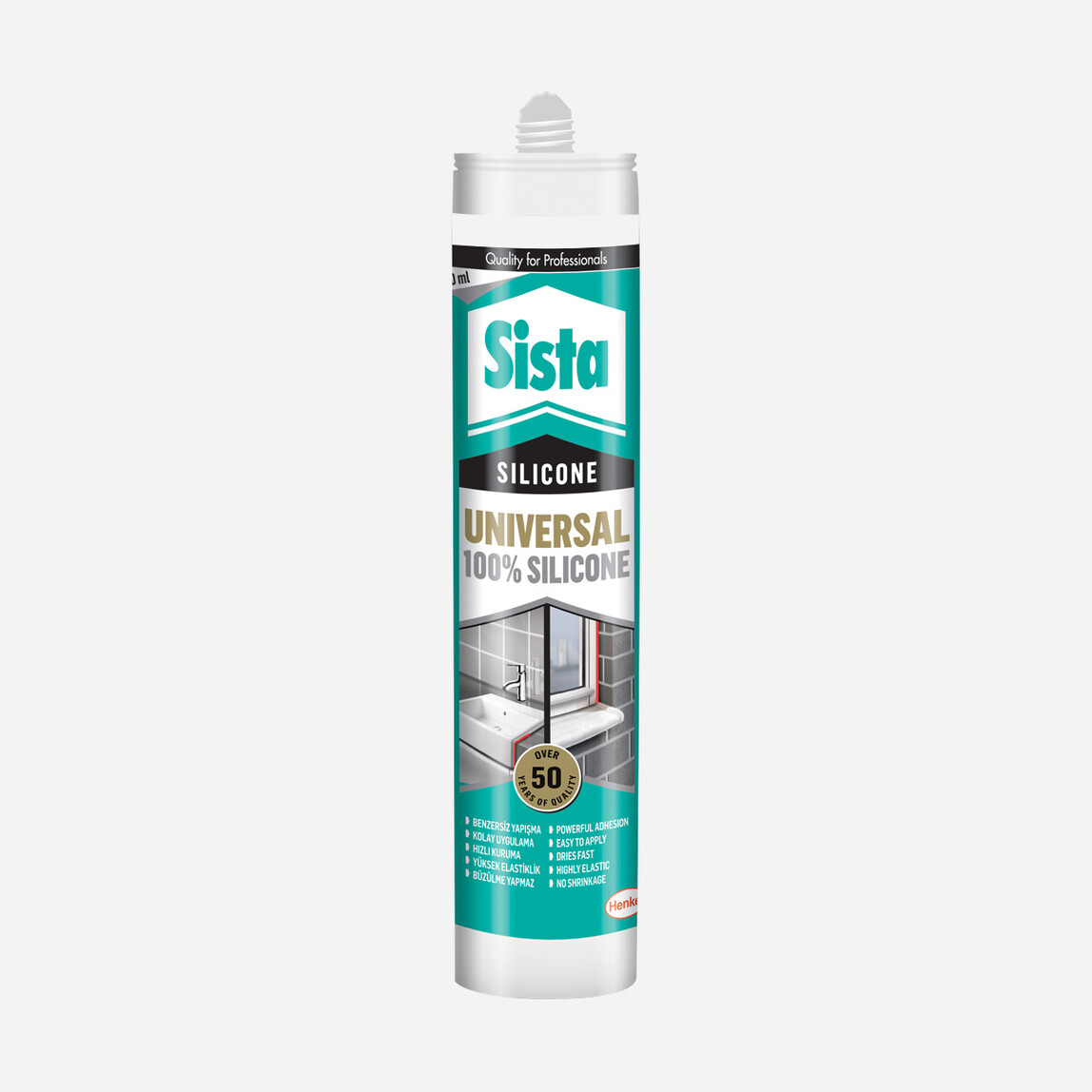    Sista Universal %100 Silikon Beyaz 280 ml 