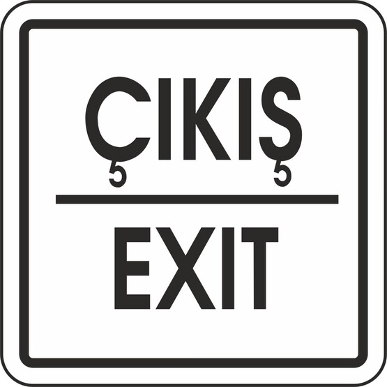 Extra Fix 12x12 cm Pvc Çıkış-Exıt  