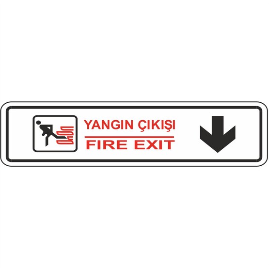 Extra Fix Uyarı Levhası Pvc Yangın Çıkışı Devam  