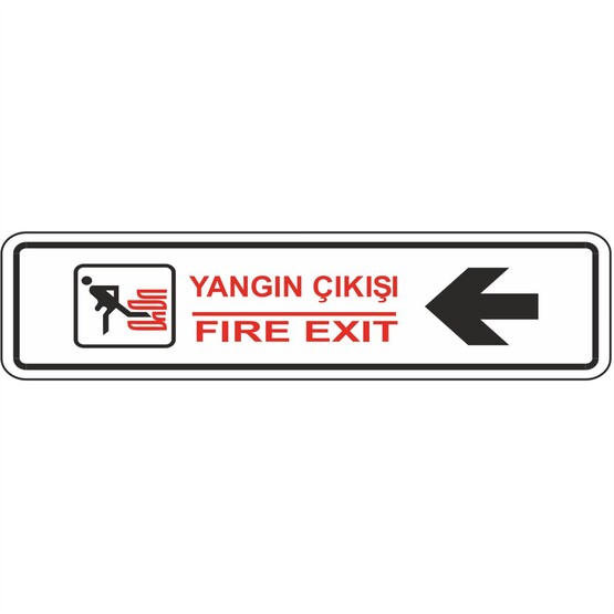 Extra Fix 7x24 cm Pvc Yangın Çıkışı-Sol  