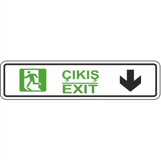 Extra Fix Uyarı Levhası Pvc Çıkış-Devam  