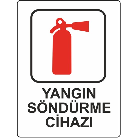 Extra Fix Uyarı Levhası Pvc Yangın Söndürme Cihazı  