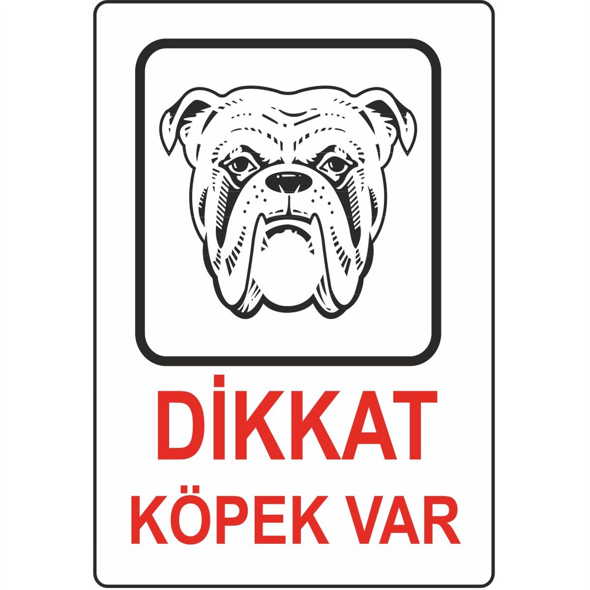    Extra Fix Uyarı Levhası Pvc Dikkat Köpek Var   