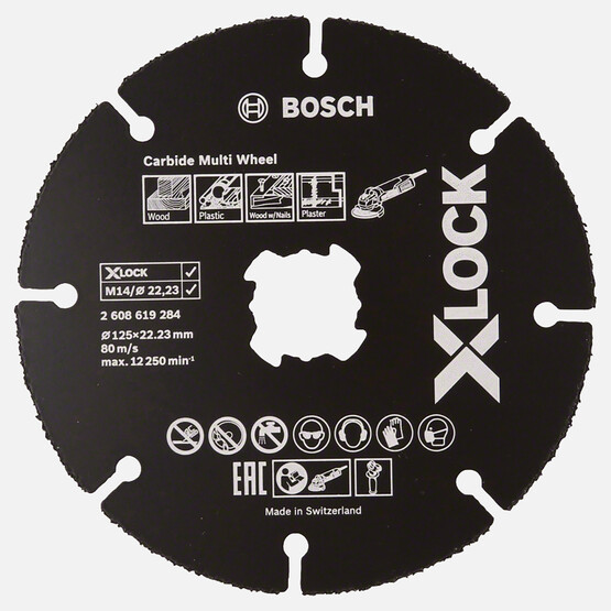 Bosch X-LOCK Carbide Multi Wheel Kesici Disk 125 mm 
