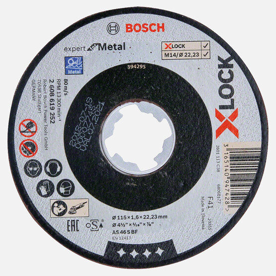 Bosch X-LOCK Expertfor Metal Kesici Disk 115x1.6 mm Düz 