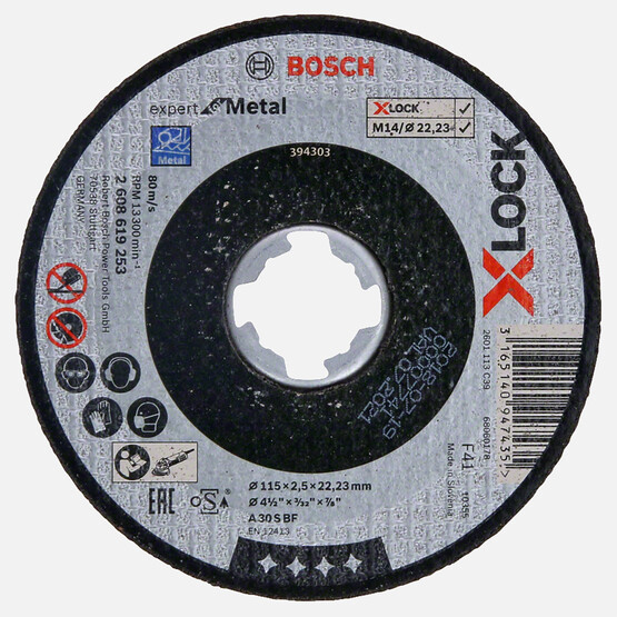 Bosch X-LOCK 115x2,5 mm Expert for Metal Kesici Disk Düz 