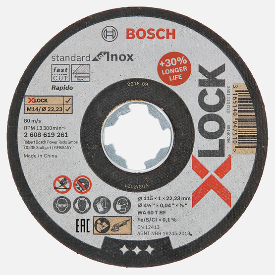Bosch X-LOCK 115x1 mm Standard for Inox Rapido Kesici Disk 