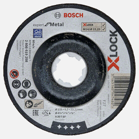 Bosch X-LOCK 115x6,0 mm Expert for Metal Metal Taşlama Diski 