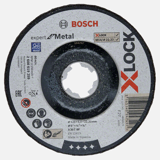 Bosch X-LOCK 125x6,0 mm Expert for Metal Taşlama Diski 