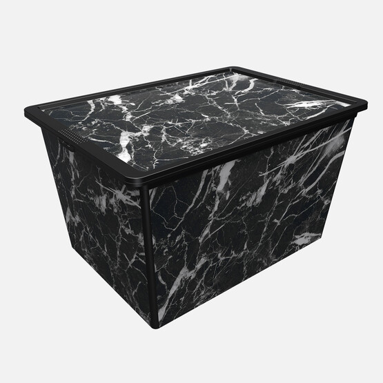Qutu Trend Box Black Marble 50L 