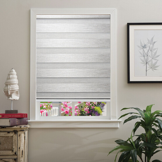Elegance Hasır Bambu Polyester 120x200 cm Zebra Stor Gri