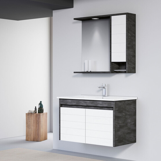 Bonitobagno Göksu 85 cm Banyo Dolabı Alt Modül Beyaz