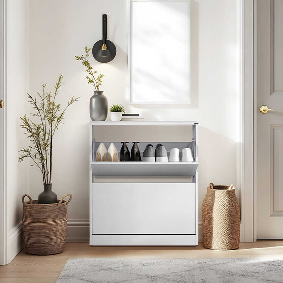 Adore Flat Duo Kapaklı 2 Katlı Geniş Ayakkabılık 