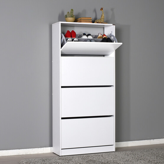 Adore Flat Duo Kapaklı 4 Katlı Geniş Ayakkabılık 