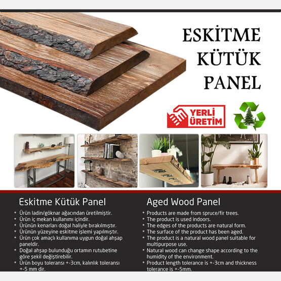 Szn Ham Eskitme Kütük Panel Ladin-Göknar 20-25 100 cm 