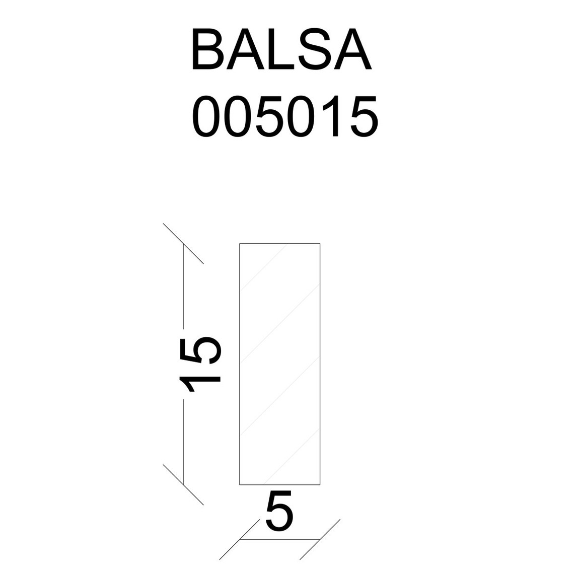    Neuhofer Balsa Ahşap Çıta 05x15 mm 100 cm 