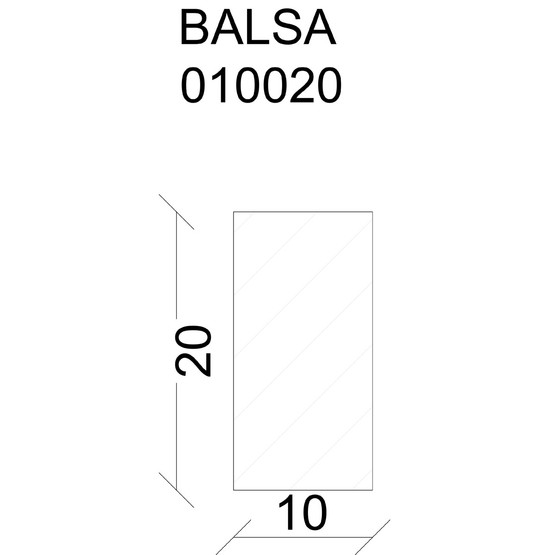 Neuhofer Balsa Ahşap Çıta 10x20 mm 100 cm 