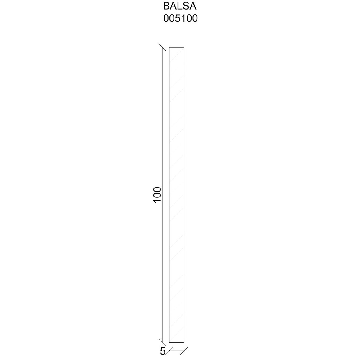    Neuhofer Balsa Ahşap Çıta 05x100m 100 cm  