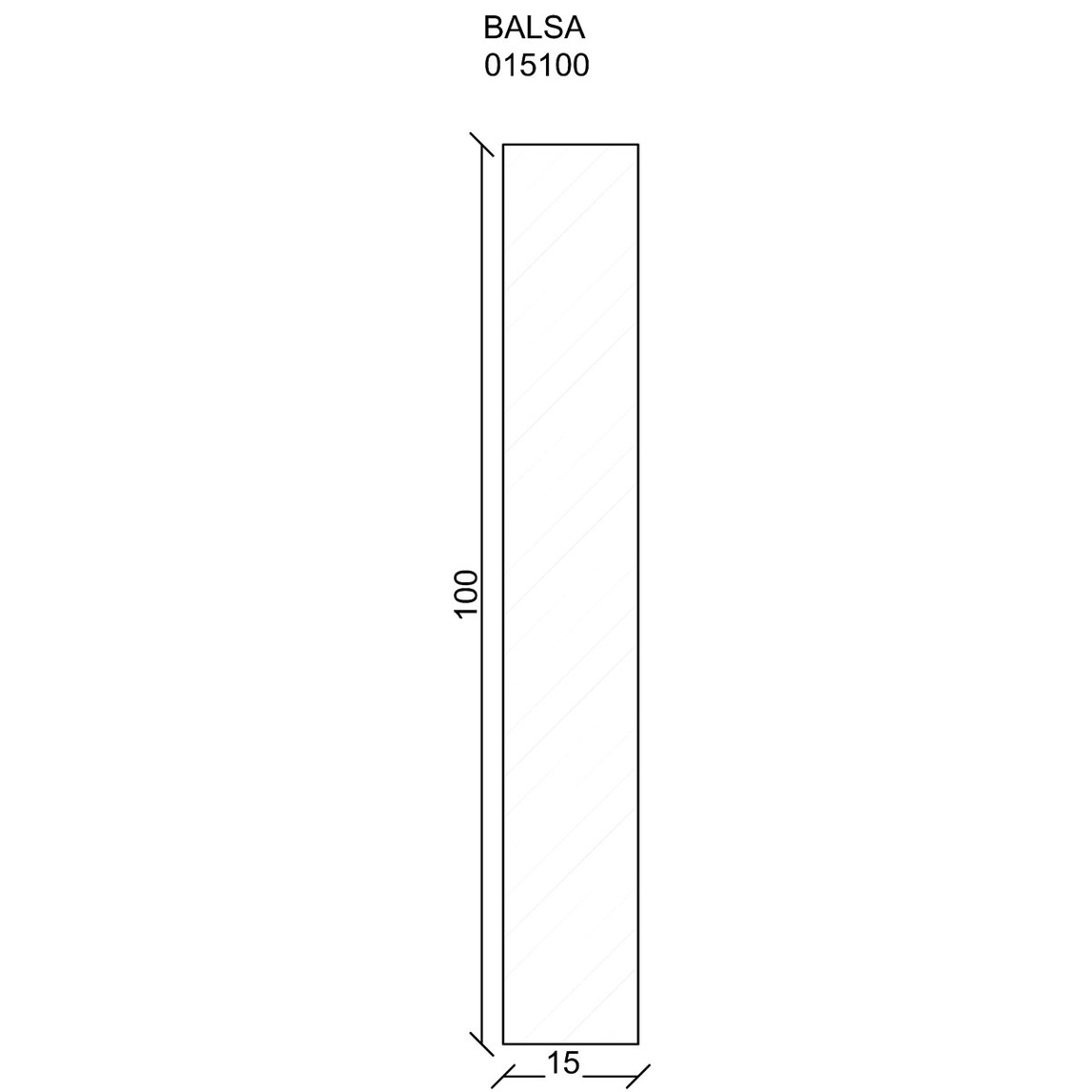    Neuhofer Balsa Ahşap Çıta 15x100 mm 100 cm 