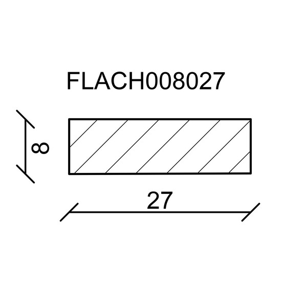 Neuhofer Düz Ahşap Çıta 08x27 mm 240 cm